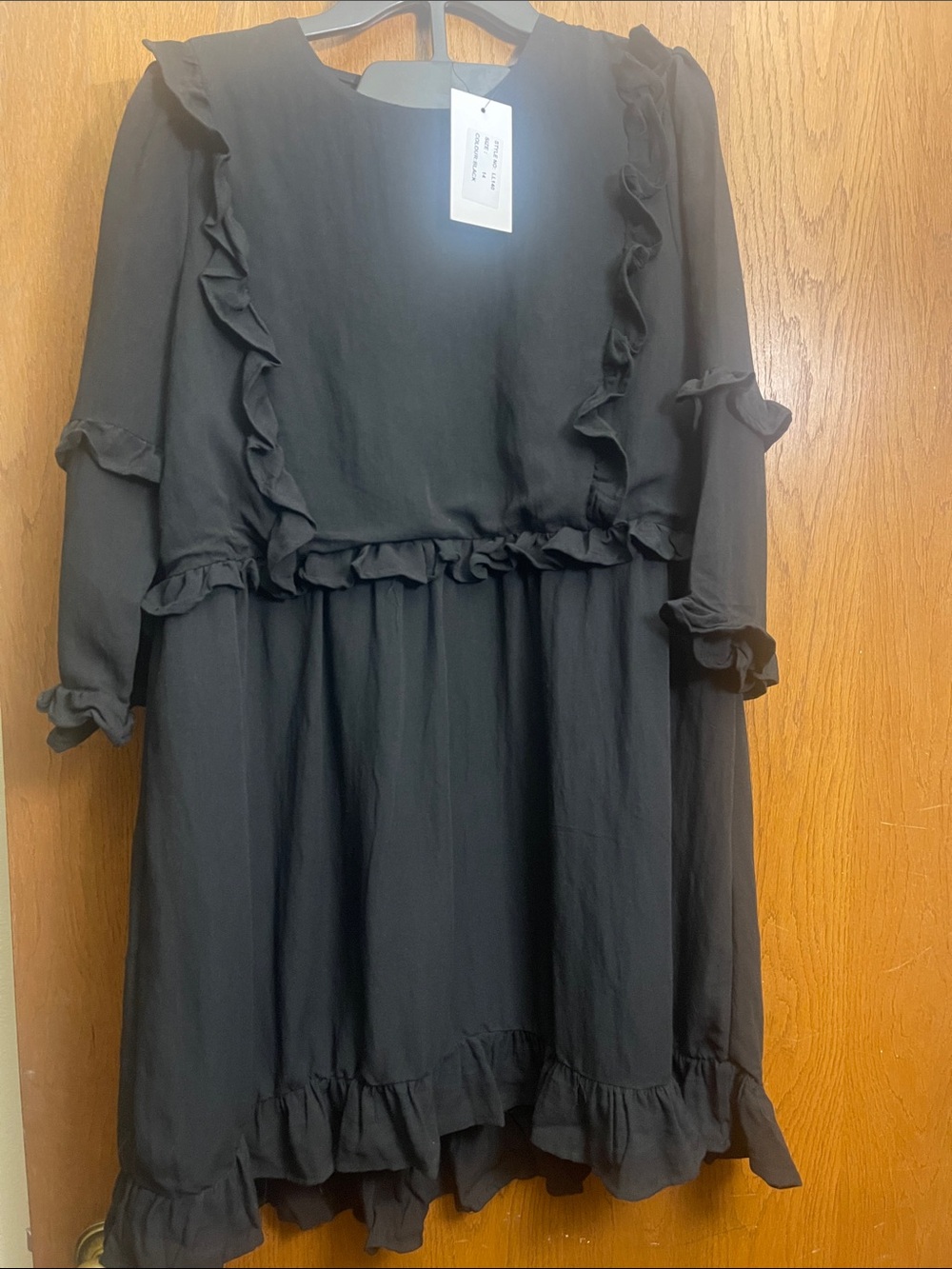 Black Ruffle Mini Dress
